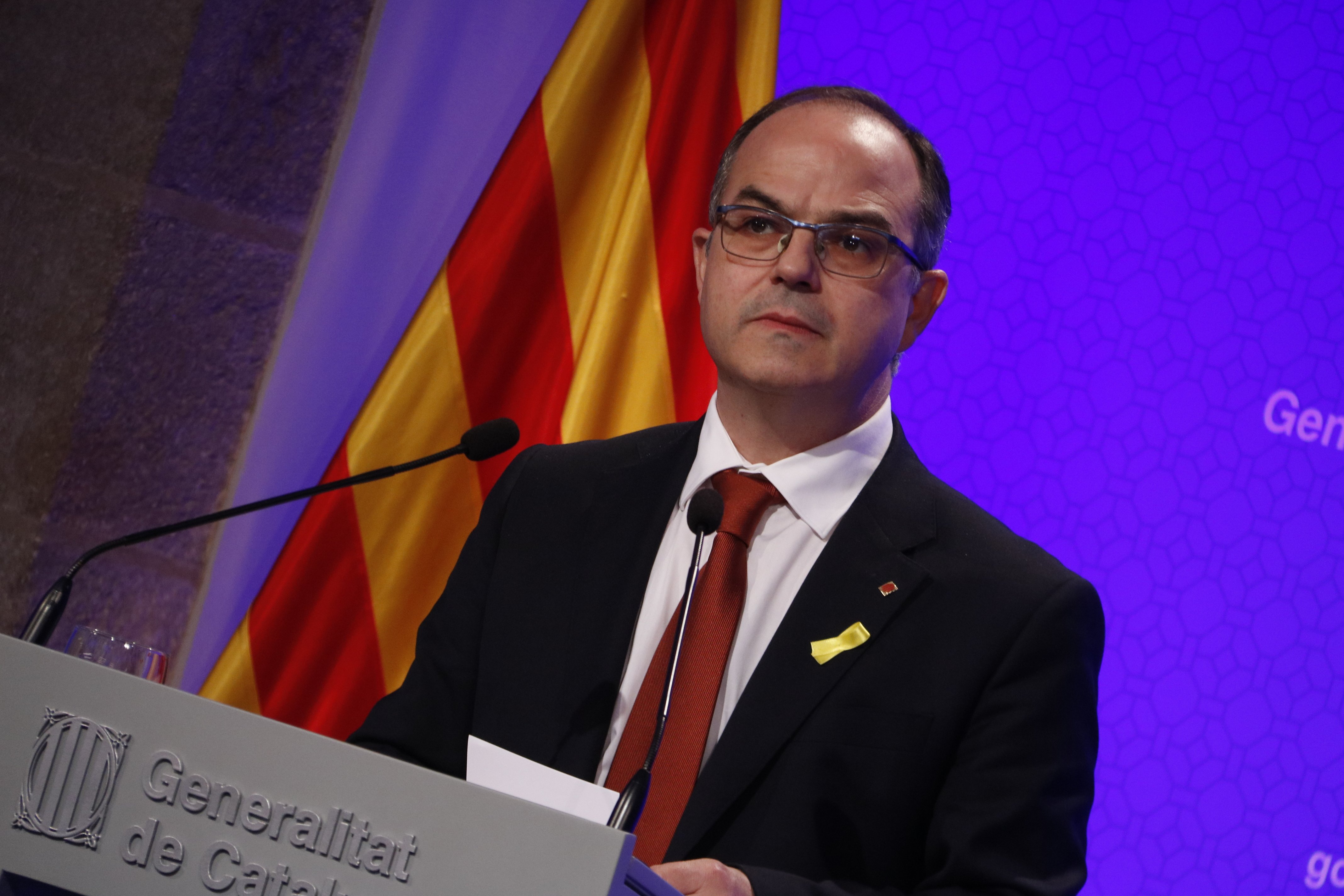 Turull, en acabar la roda de premsa del Govern: "Fins dimarts que ve"