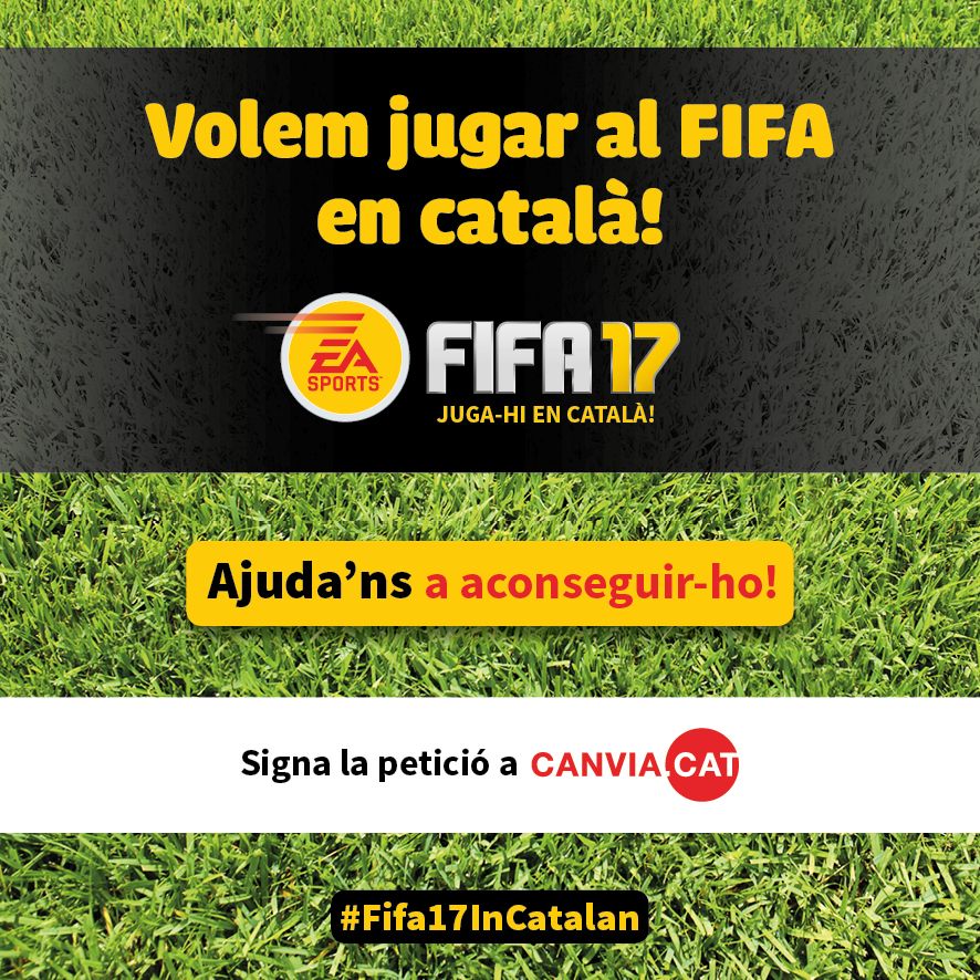 Campanya de la Plataforma pel FIFA17 en català