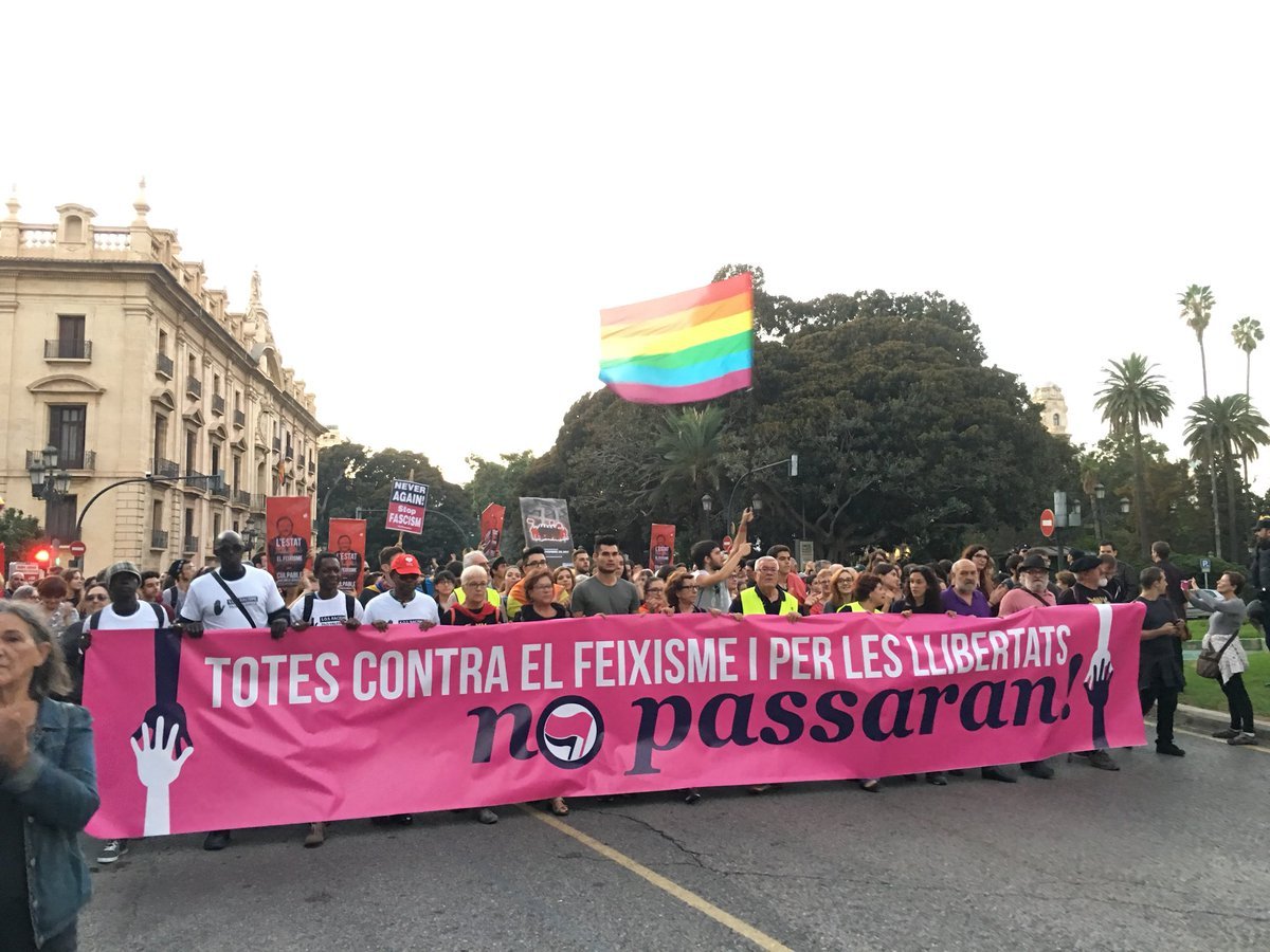 Manifestació antifeixista a València