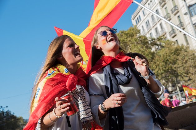 Manifestació societat civil catalana %22 tots som Catalunya%22 albert rivera laura gómez