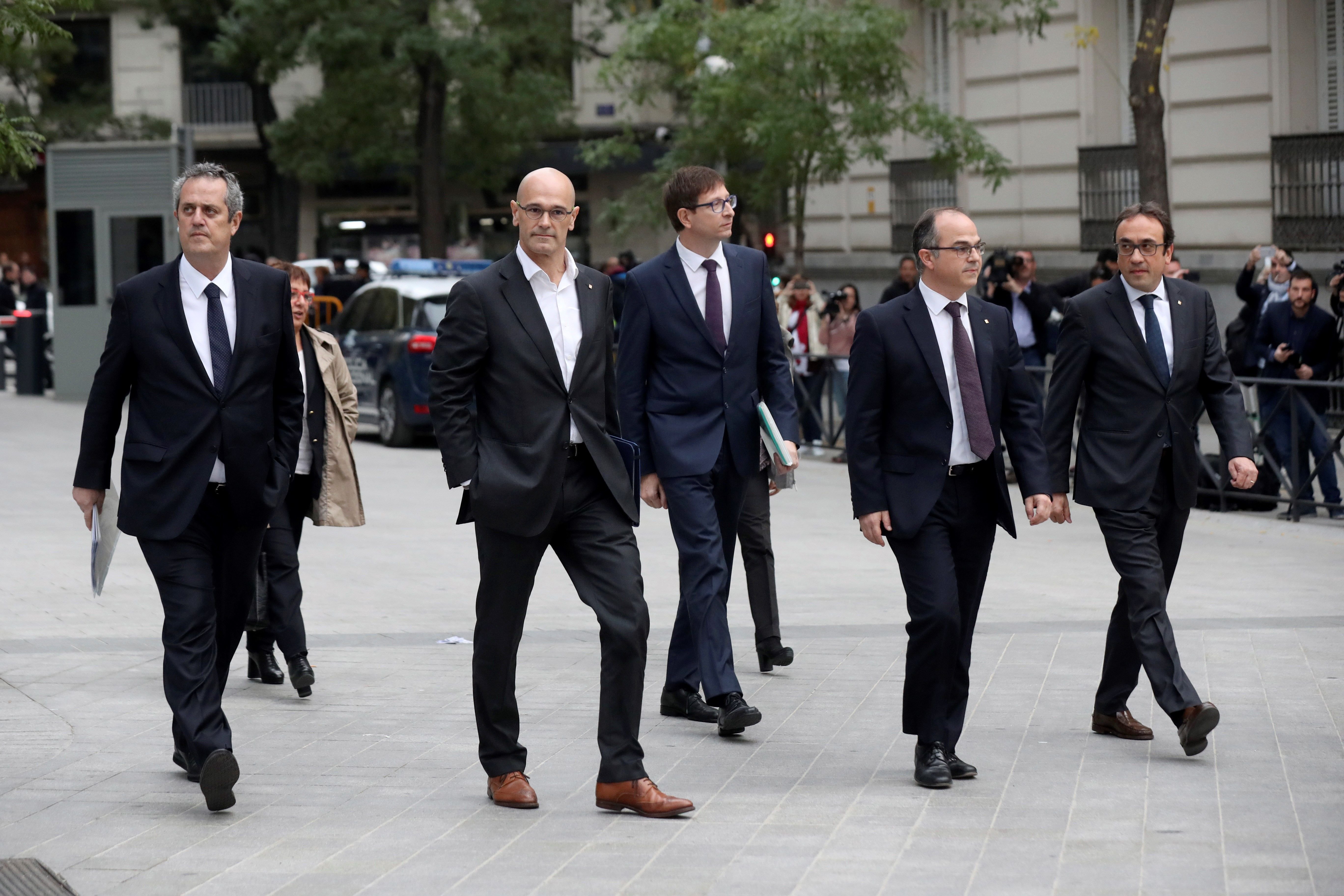 Les declaracions dels consellers a l'Audiència: Tots en contra de la violència