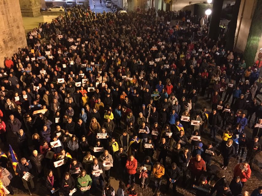 La indignació per les detencions s'estén per tot Catalunya