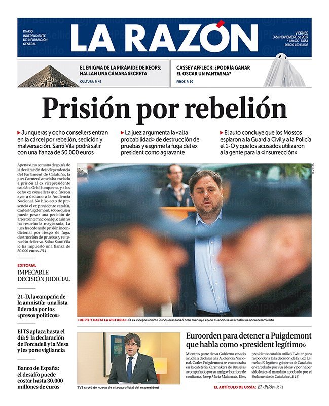 Portada La Razón 3N