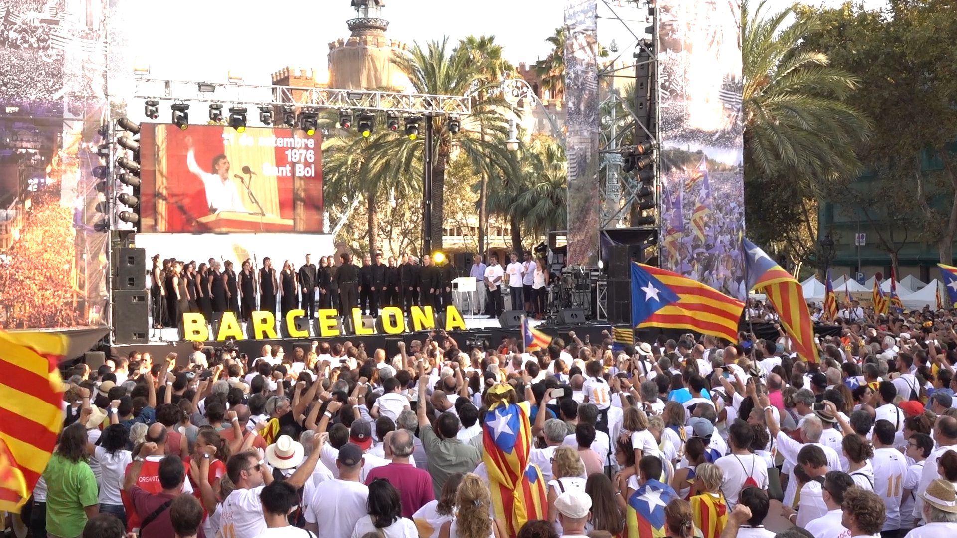 Vídeo: Manifestación independentista en Barcelona