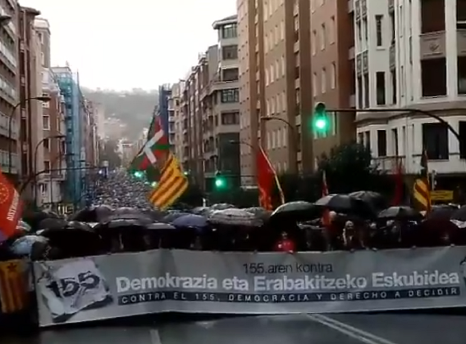 44.000 manifestantes en Bilbao, contra la represión en Catalunya