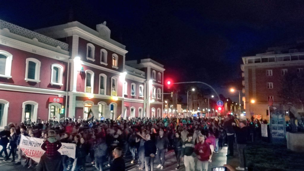 Manifestació a Mataró contra les agressions ultres
