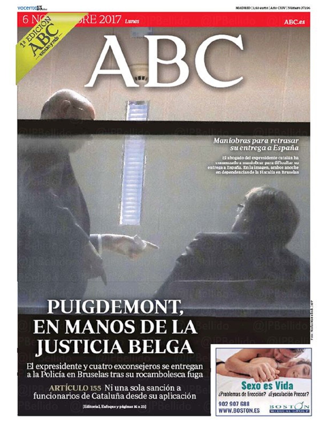 Los diarios de Madrid pasan por alto la libertad de Puigdemont y los consellers