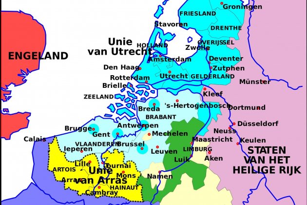 Països Baixos hispànics (1579). Font: Wikimedia Commons