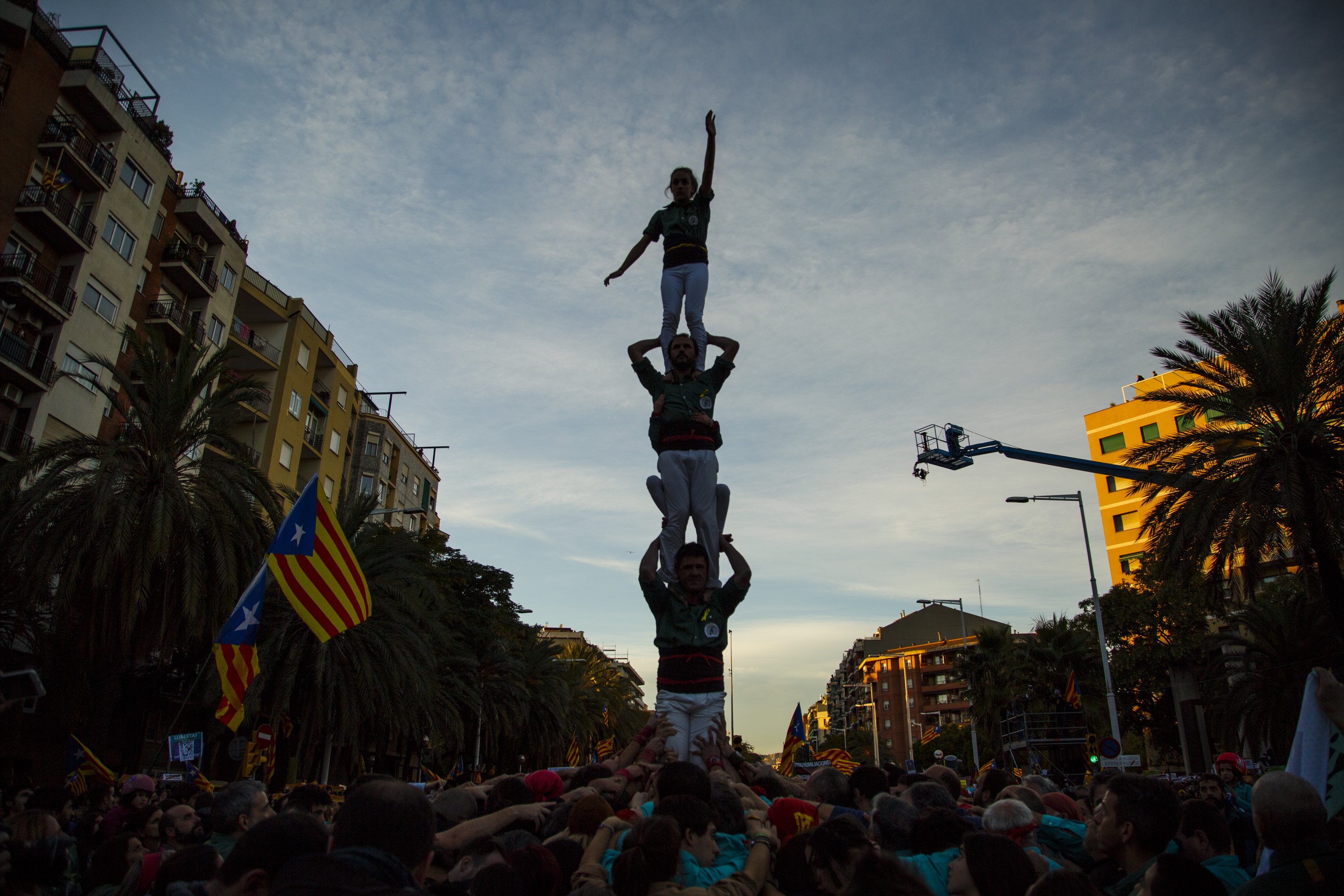 Castells pels presos polítics i exiliats, la nova iniciativa de l'ANC i Òmnium