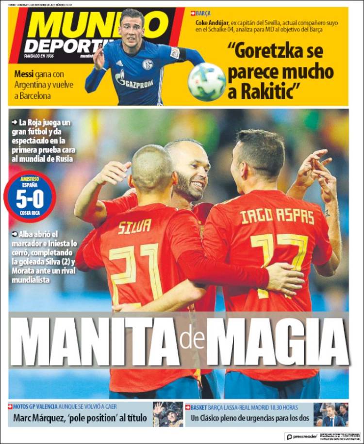 Mundo Deportivo Portada 12 11 2017 Mundo Deportivo Portada 12 11 2017
