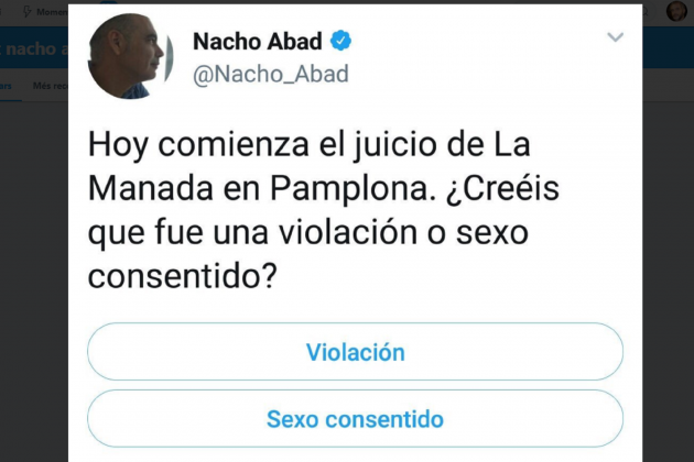 tuit violacio nacho abad