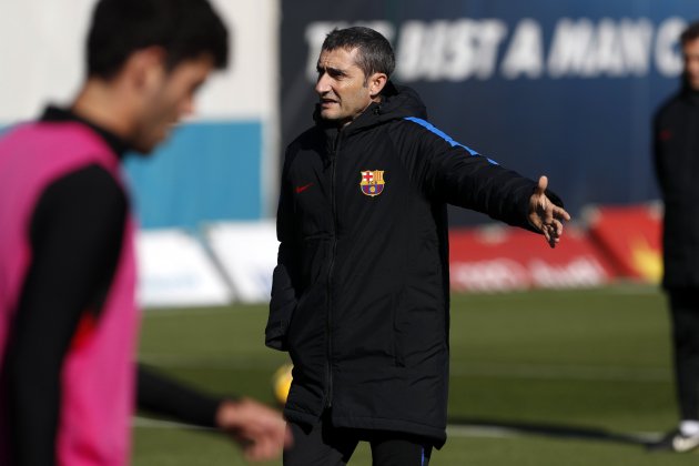 Ernesto Valverde entrenament Barça   FCB