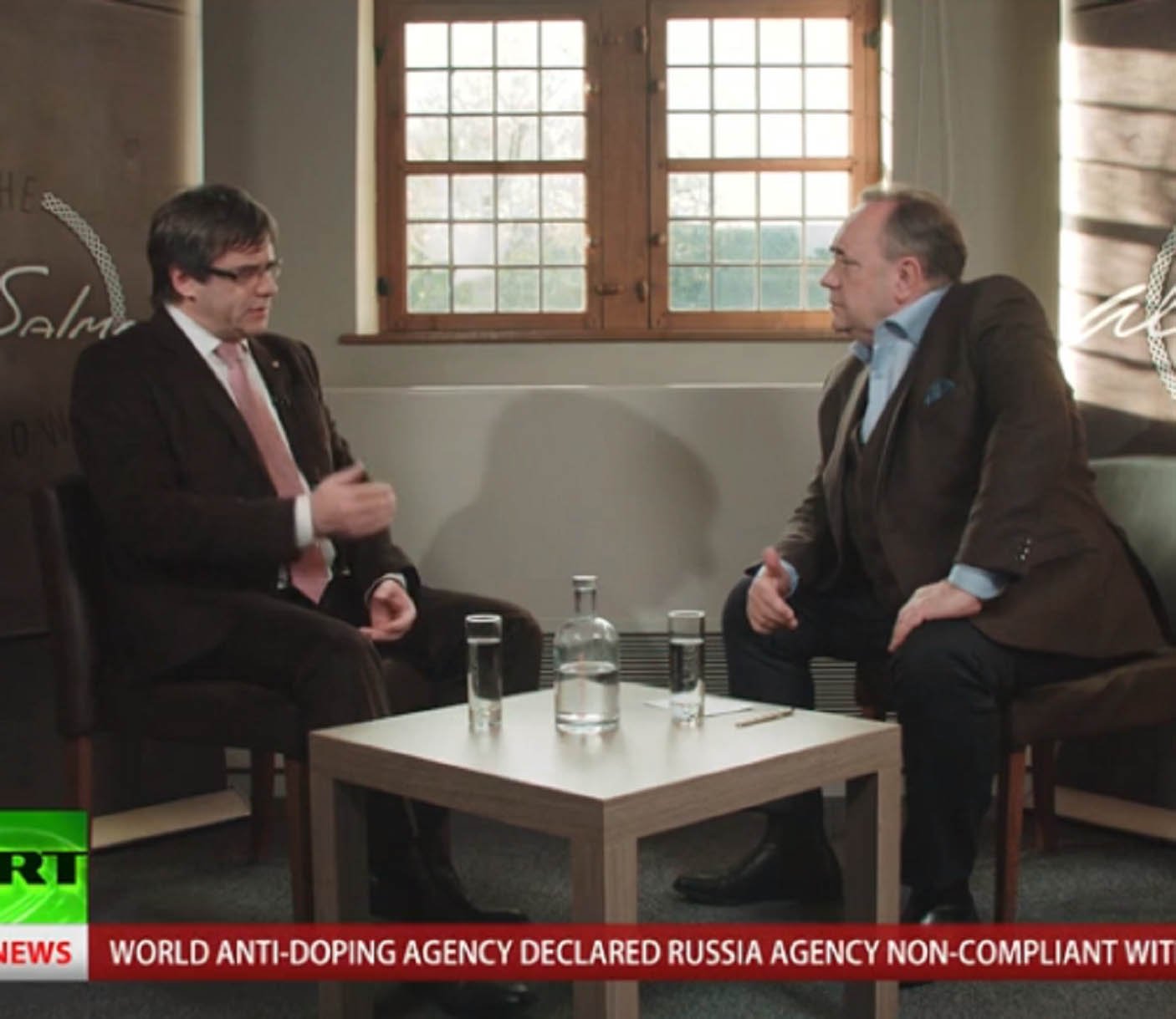 Puigdemont, convidat estrella d'Alex Salmond a Russia Today