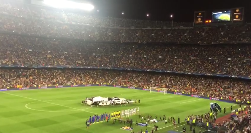 Vídeo: Estelades y clamor independentista en el Camp Nou