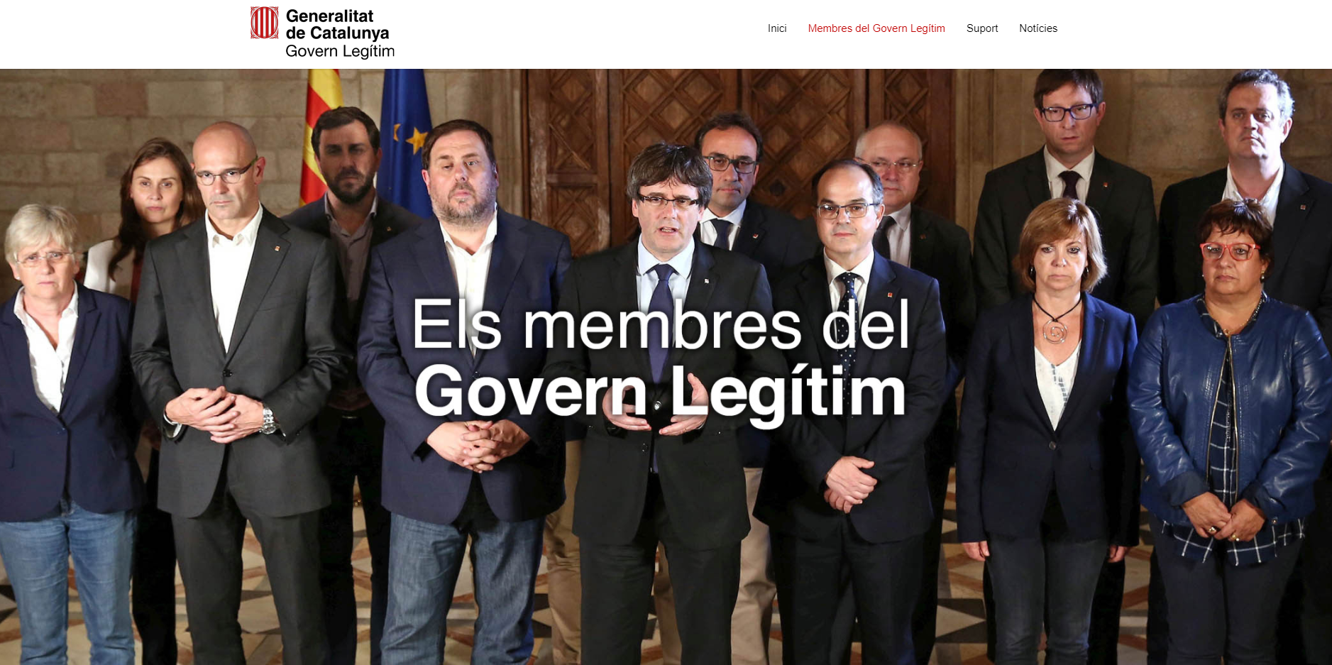 El Govern legítimo pone en marcha desde Bruselas su página web