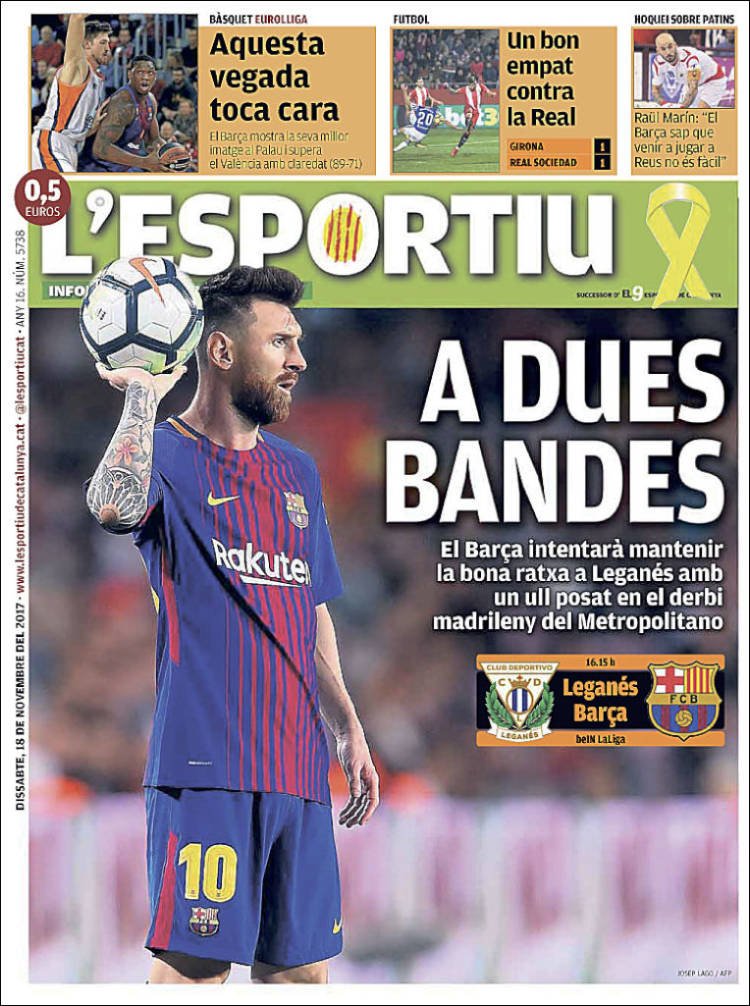 L'Esportiu Portada 18 11 2017
