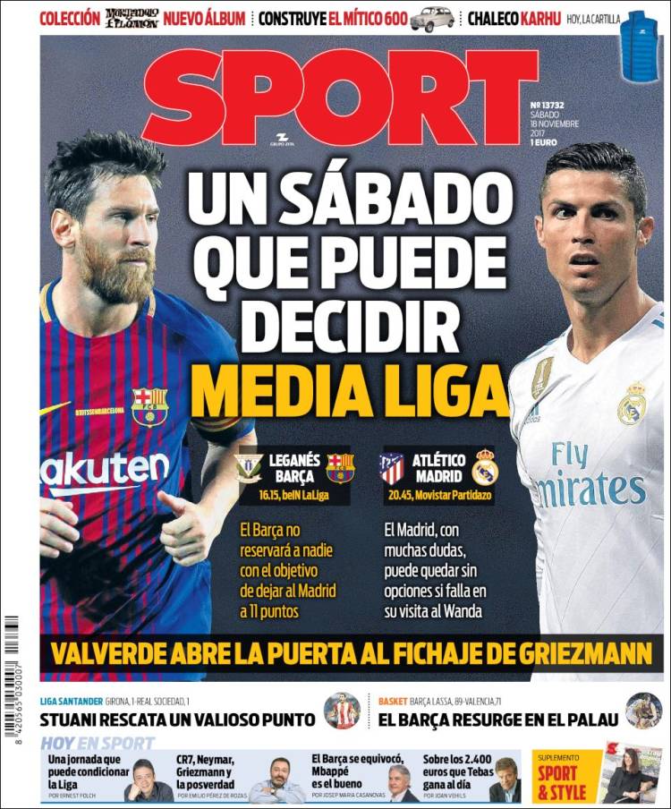 Sport Portada 18 11 2017