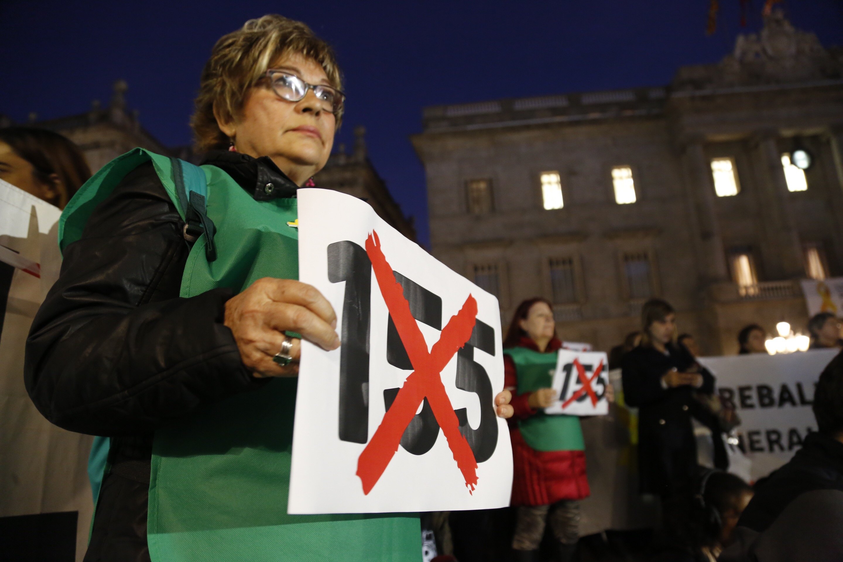 Els treballadors de la Generalitat es manifesten per rebutjar l'aplicació del 155