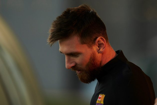 Leo Messi entrenament Barça Ciutat Esportiva  EFE