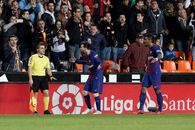 Barça Valencia protestes gol   EFE
