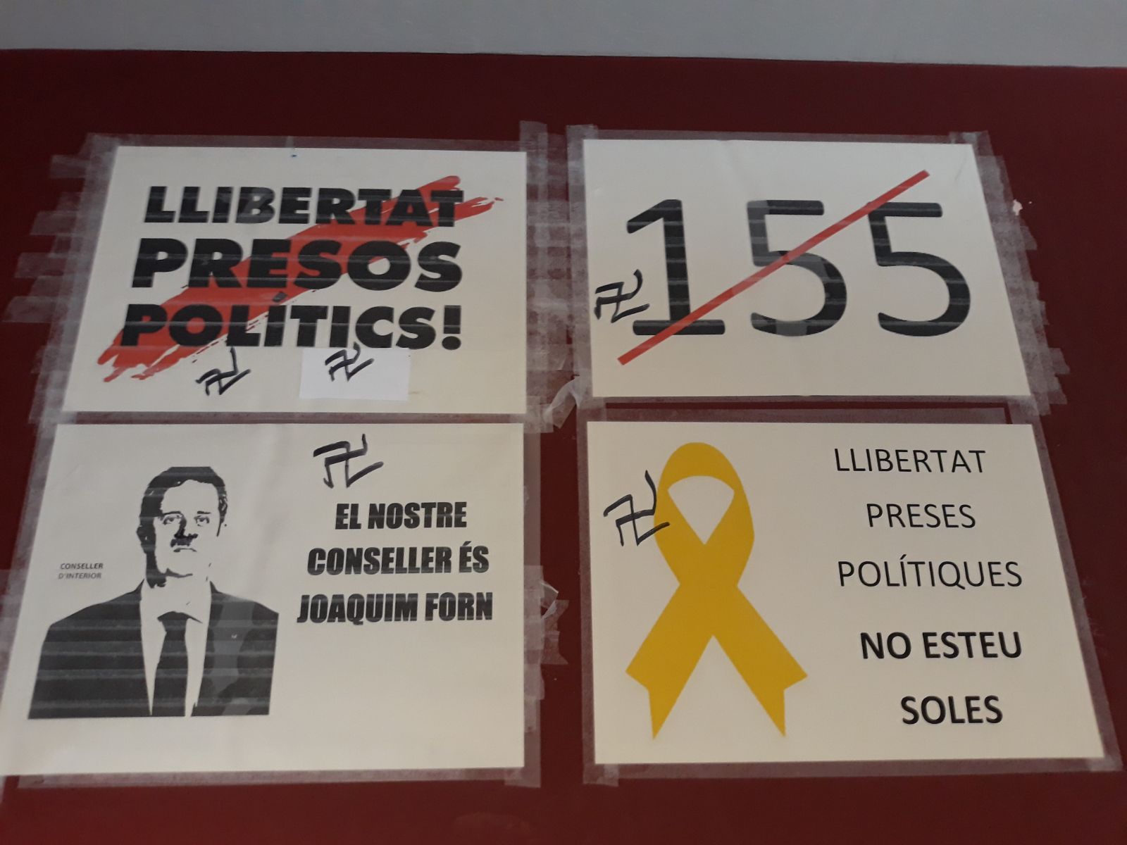 El TSJC rechaza prohibir los lazos amarillos en los edificios de la Generalitat