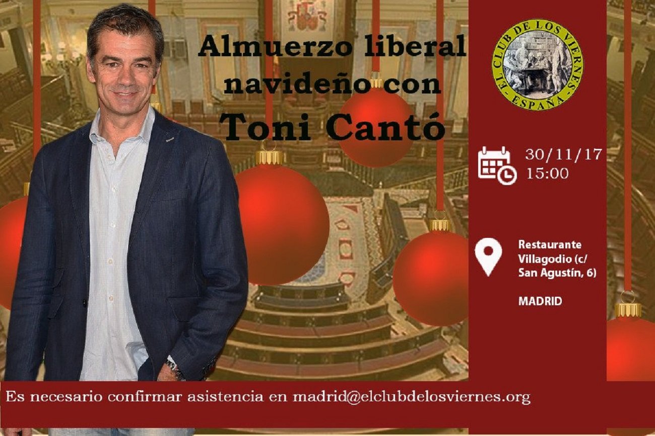 Toni Cantó participa al dinar nadalenc d'una associació masclista i homòfoba