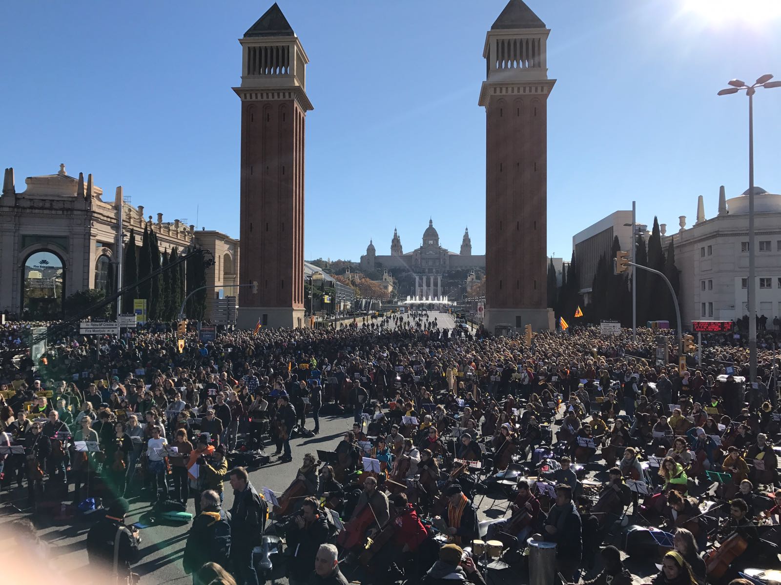 10.000 músicos por la libertad, en la plaza de España