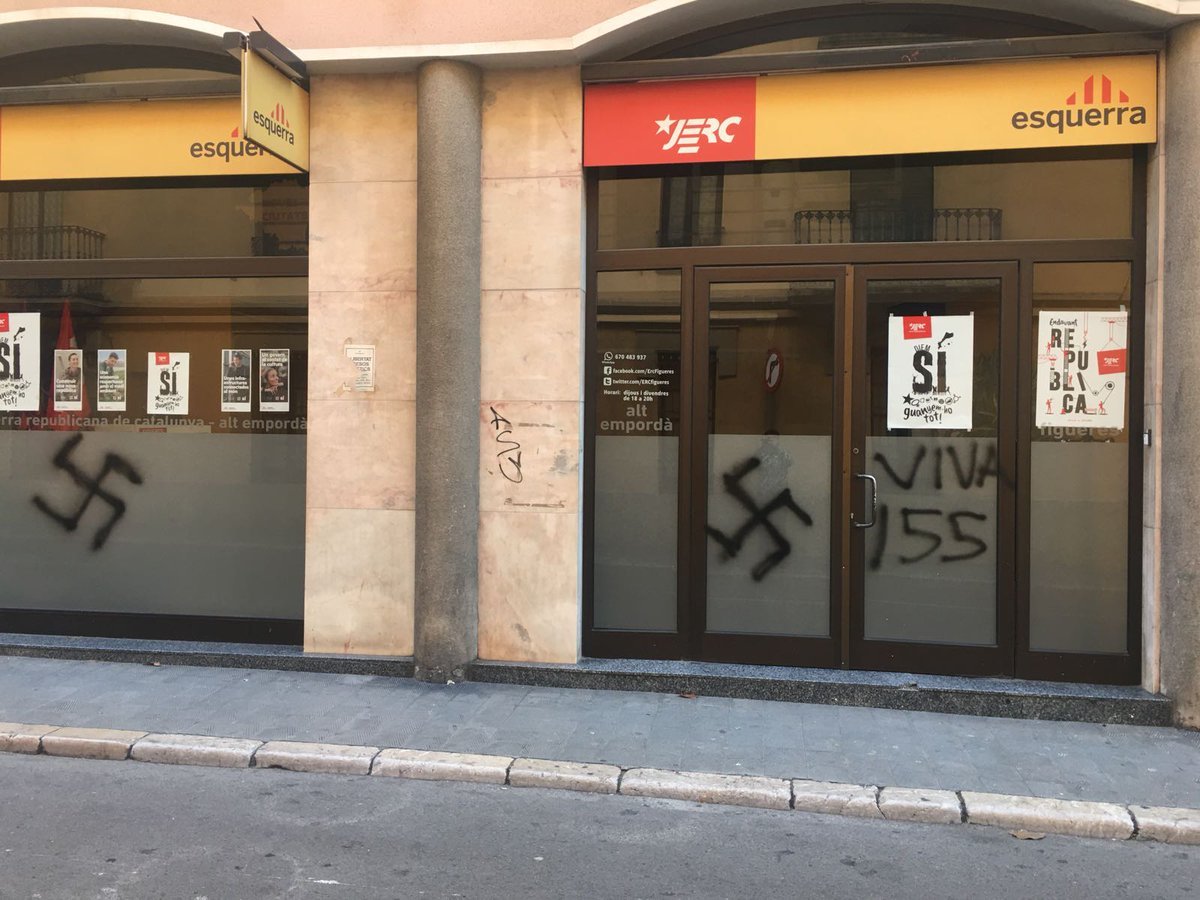 Atac nazi a la seu d'ERC de Figueres