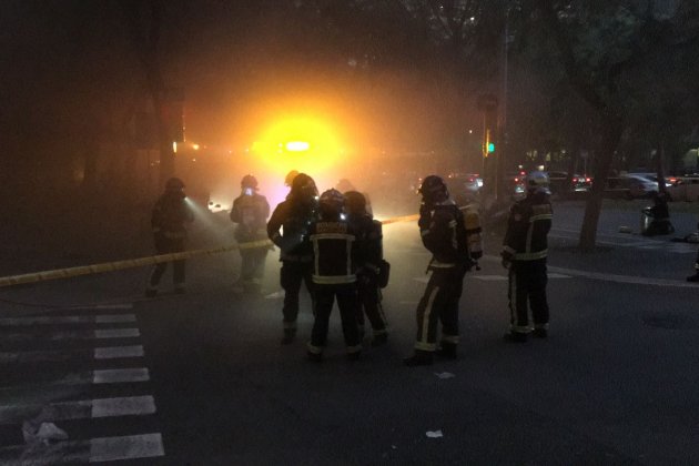 Gran incendio en Numància con Diagonal