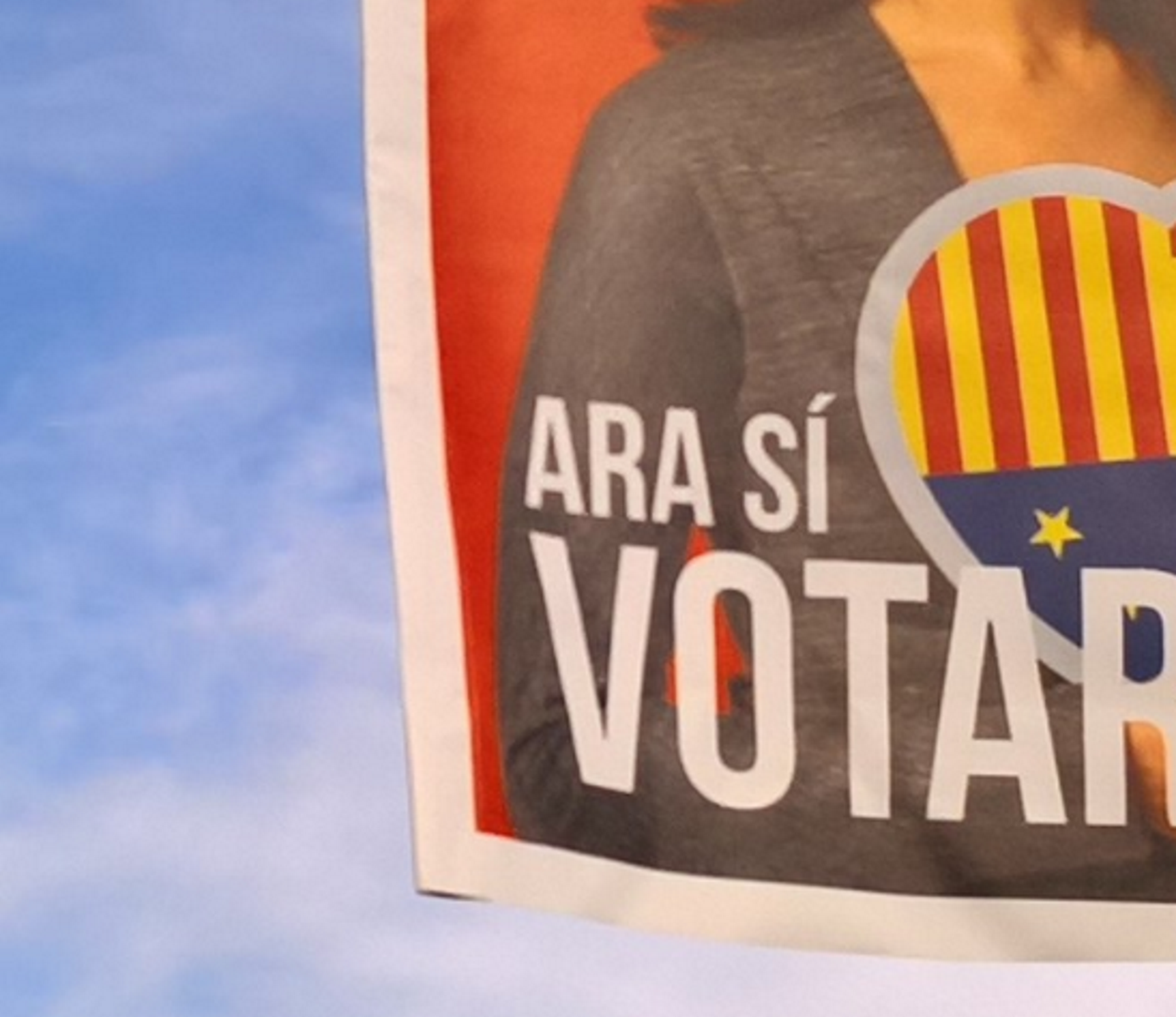 Germà Bel encuentra una estelada en el cartel de Cs