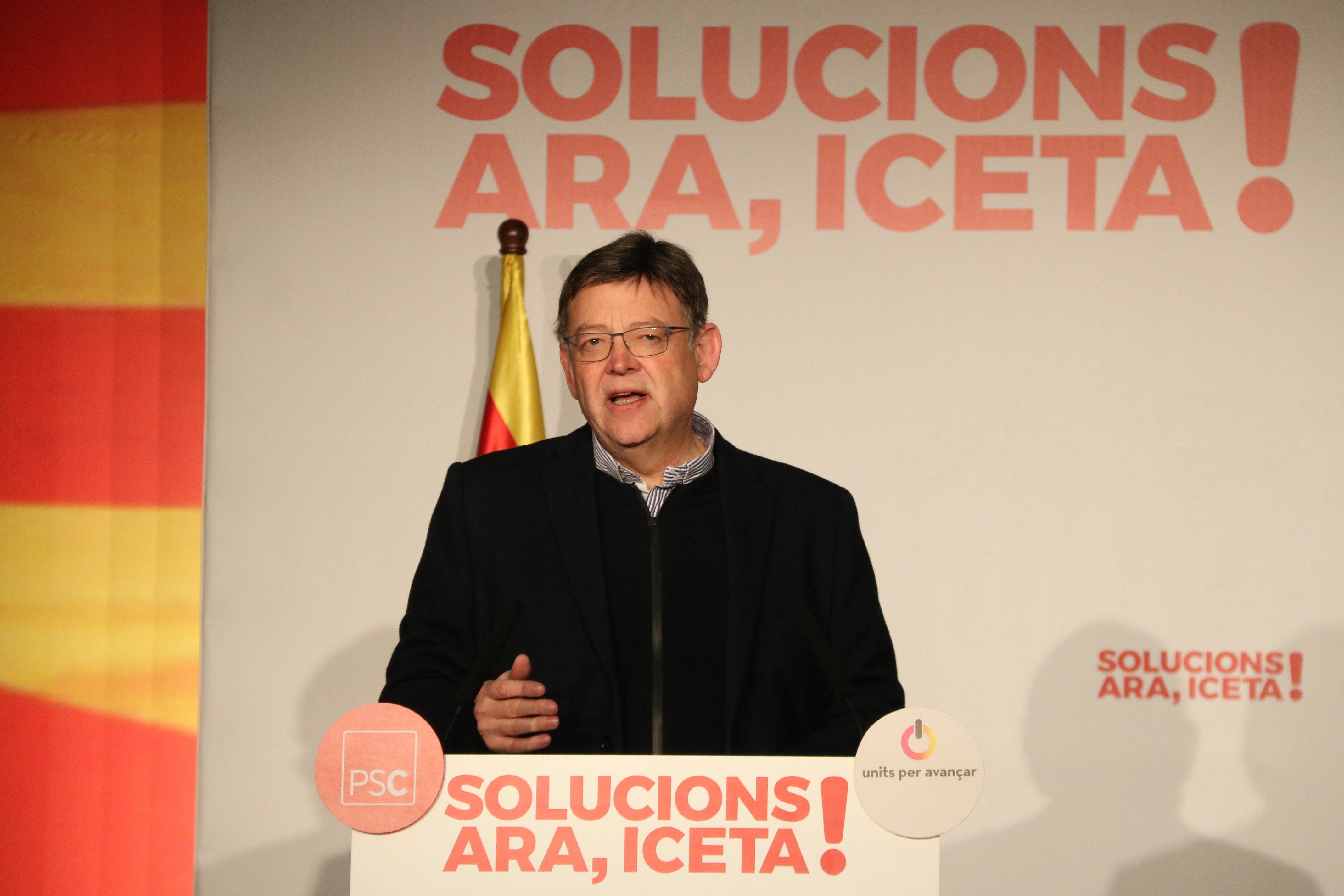 Ximo Puig: "Iceta es el único que puede acabar con el fanatismo y la intolerancia"