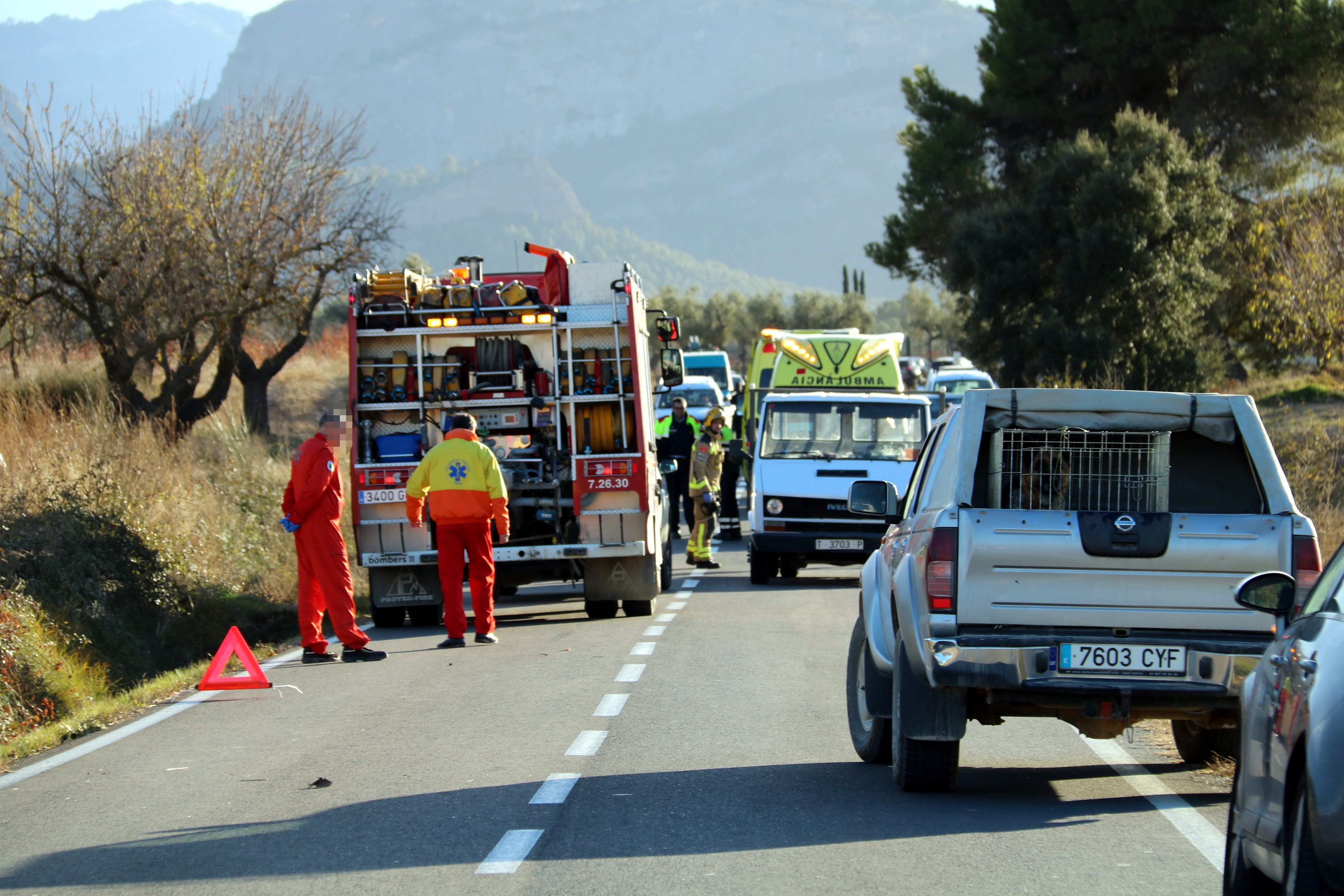 Una nena, crítica després de ser atropellada per un camió a Horta de Sant Joan