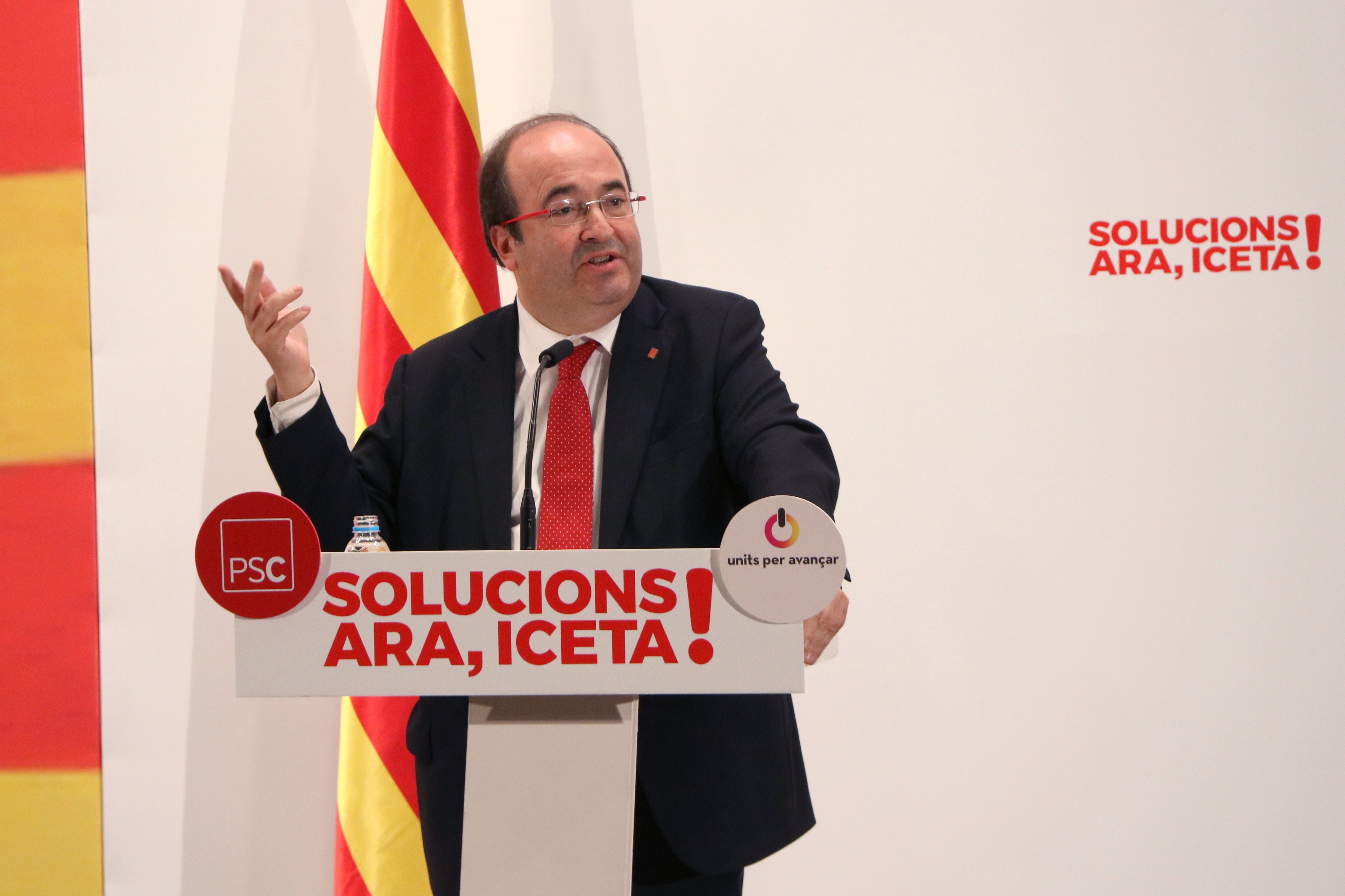 Iceta, als independentistes: "Ara '¡al rincón de pensar!'"