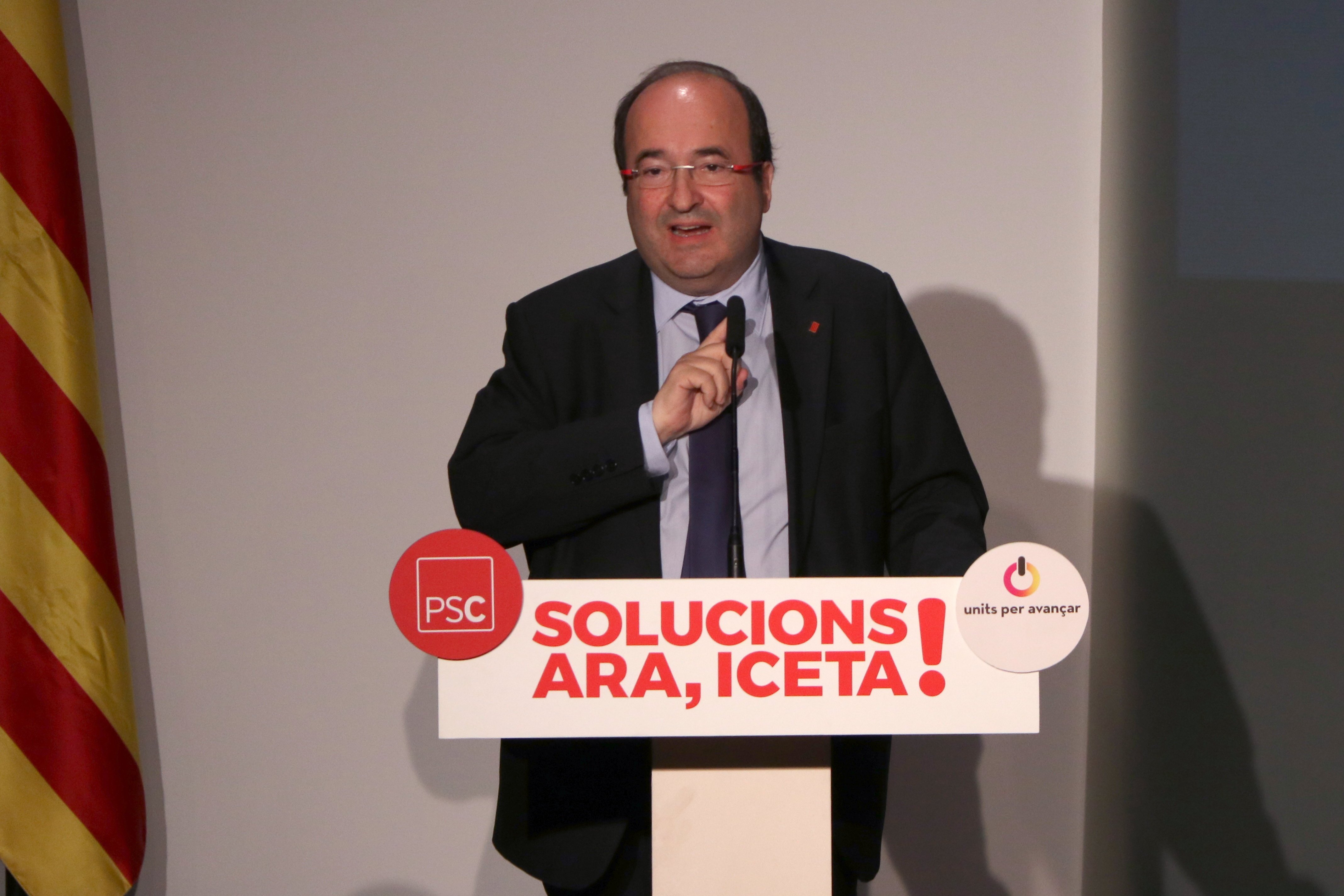Iceta reprocha a Puigdemont que haya "abierto la puerta" a la "violencia"