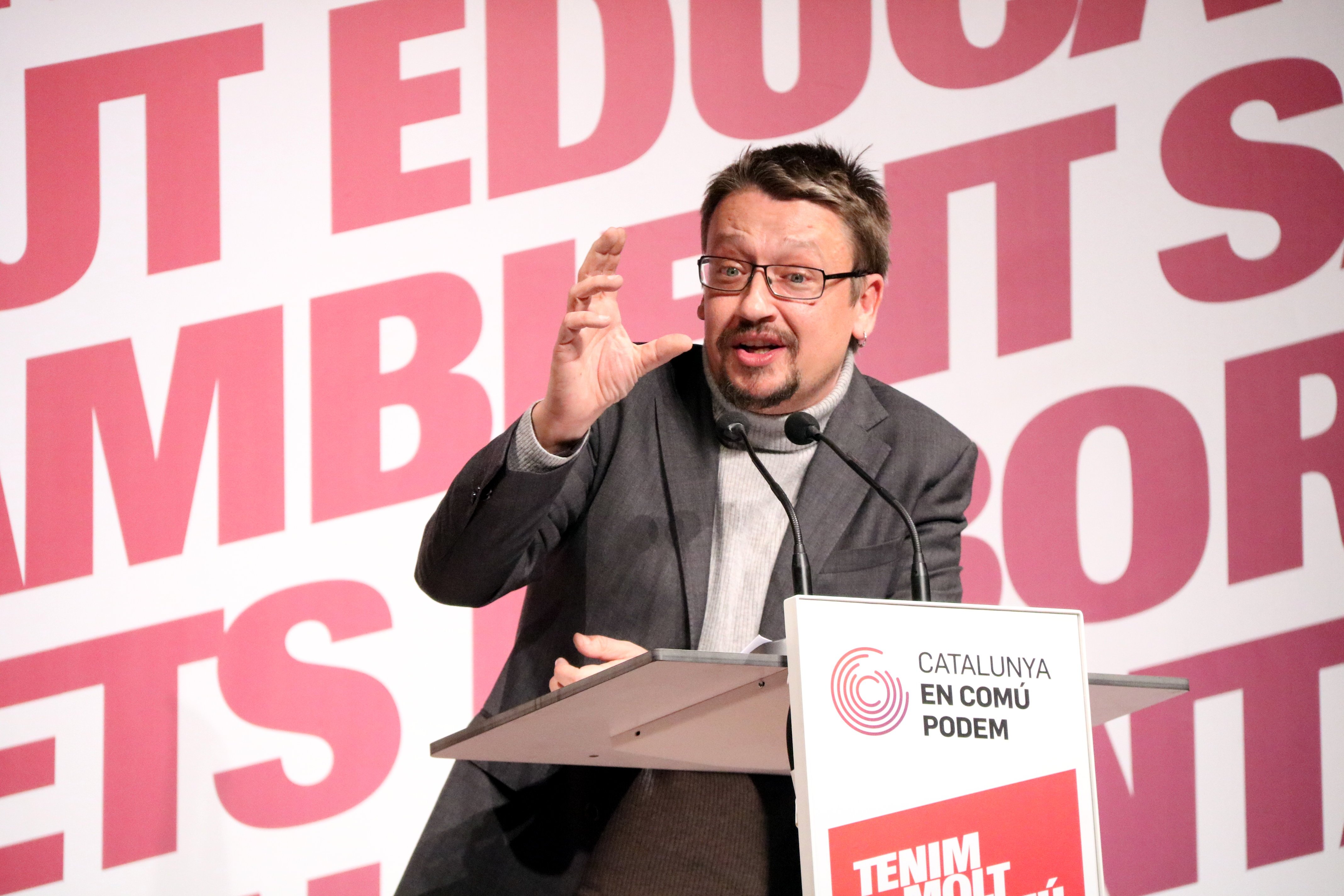 Domènech, a Aznar sobre Arrimadas: "Su candidata no será presidenta de Catalunya"