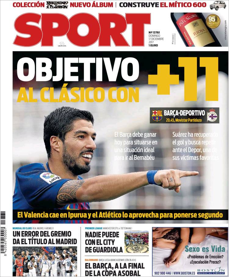 Sport Portada 17 11 2017 Sport Portada 17 11 2017