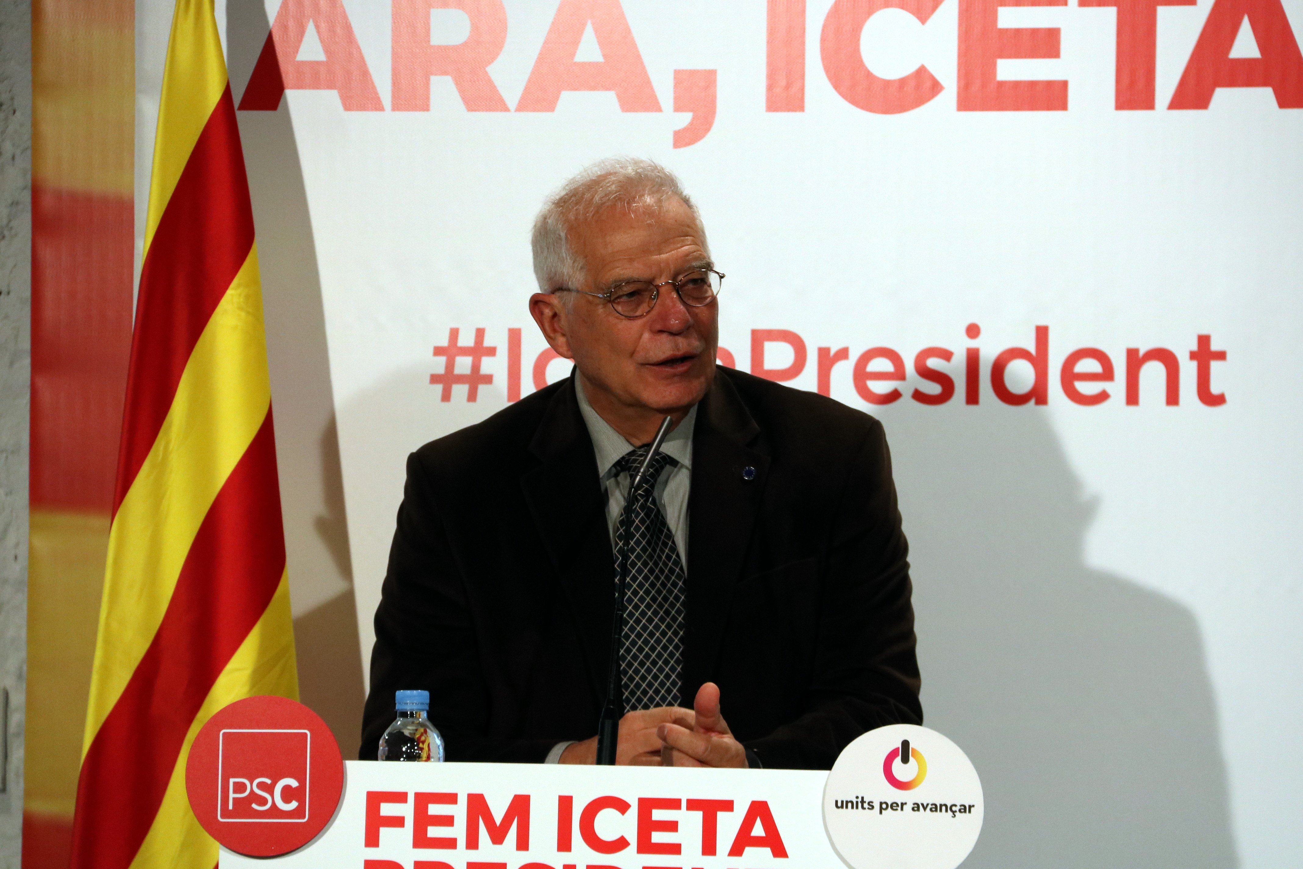 Borrell: "Si seguimos erre que erre con la independencia llegaremos a las manos"