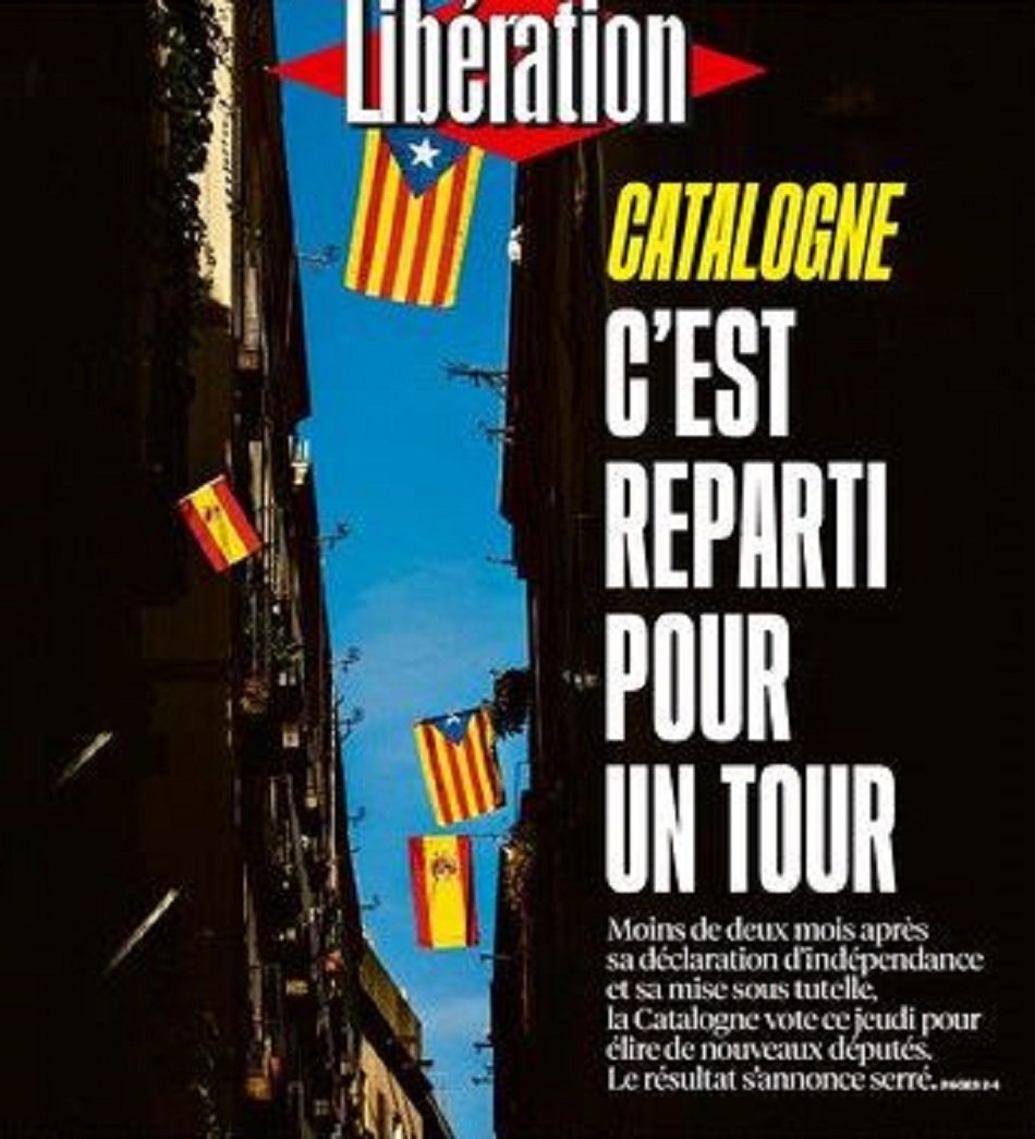 Catalunya, a la portada del diari Libération