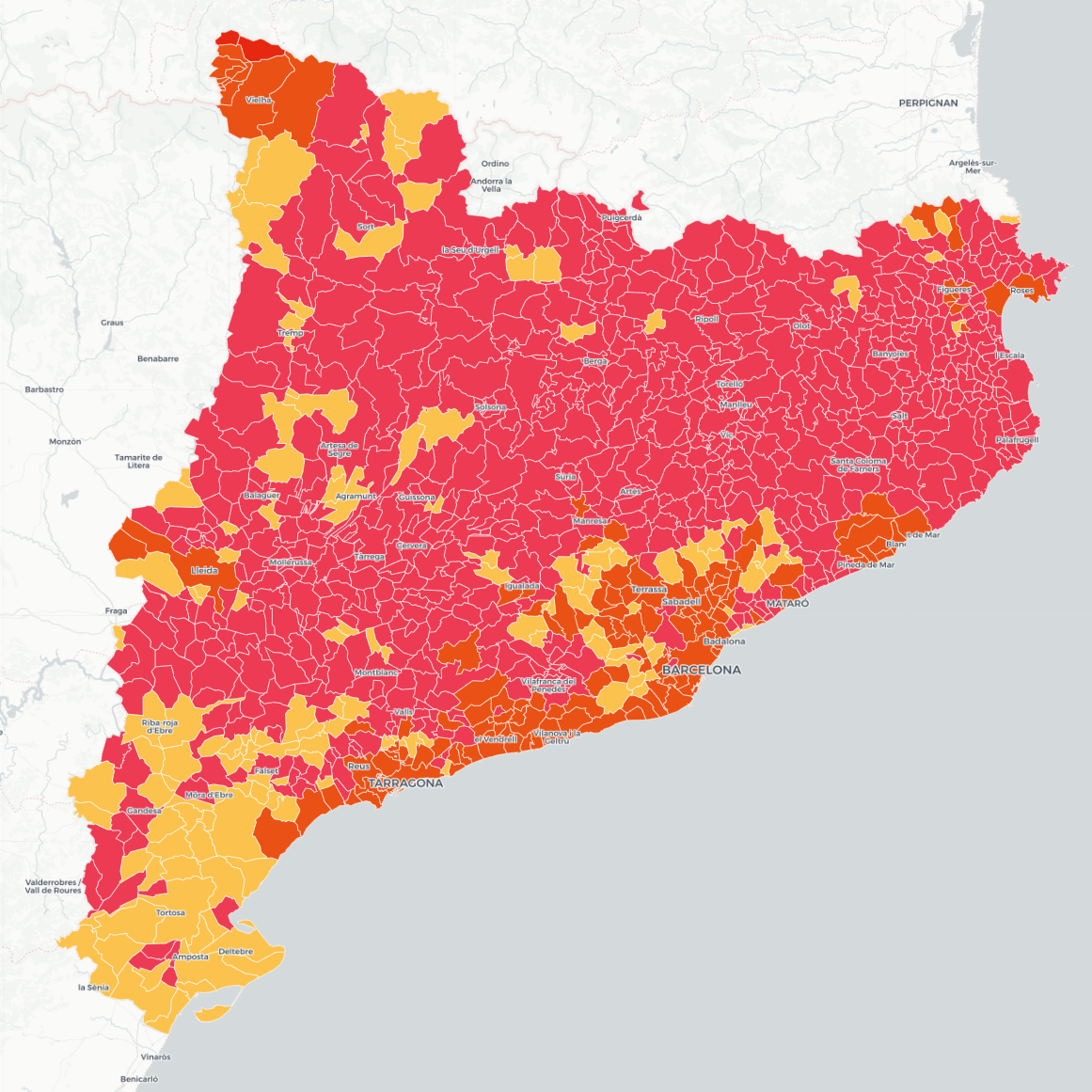 MAPA: El partit més votat per municipi