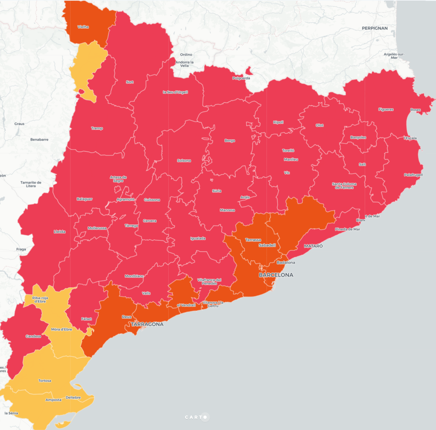 MAPA: El partit més votat per comarca