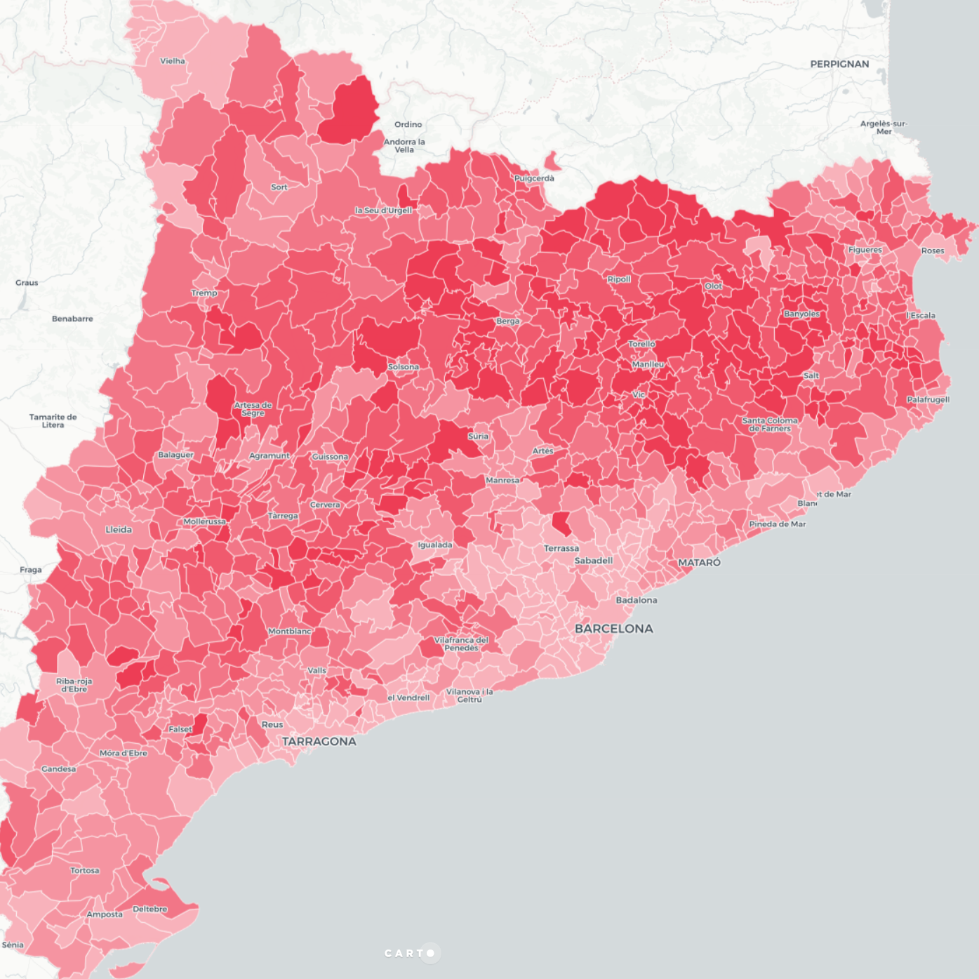 MAPA: La Catalunya que vota JuntsXCat