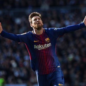 Leo Messi celebracio gol Madrdi Barça Bernabeu   EFE