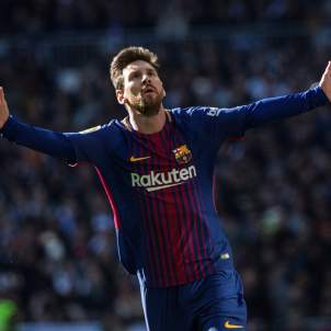 Leo Messi celebracio gol Madrdi Barça Bernabeu   EFE