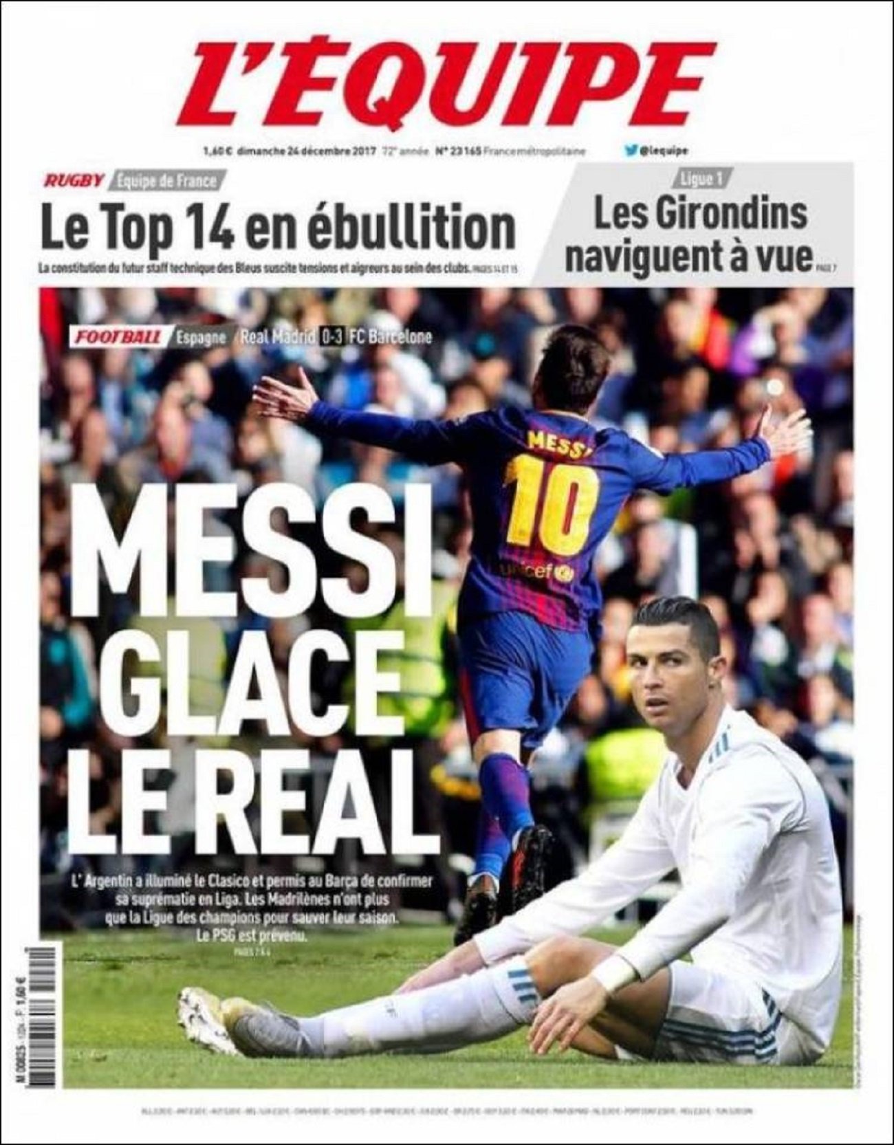 Messi, protagonista del Clàssic per a la premsa internacional