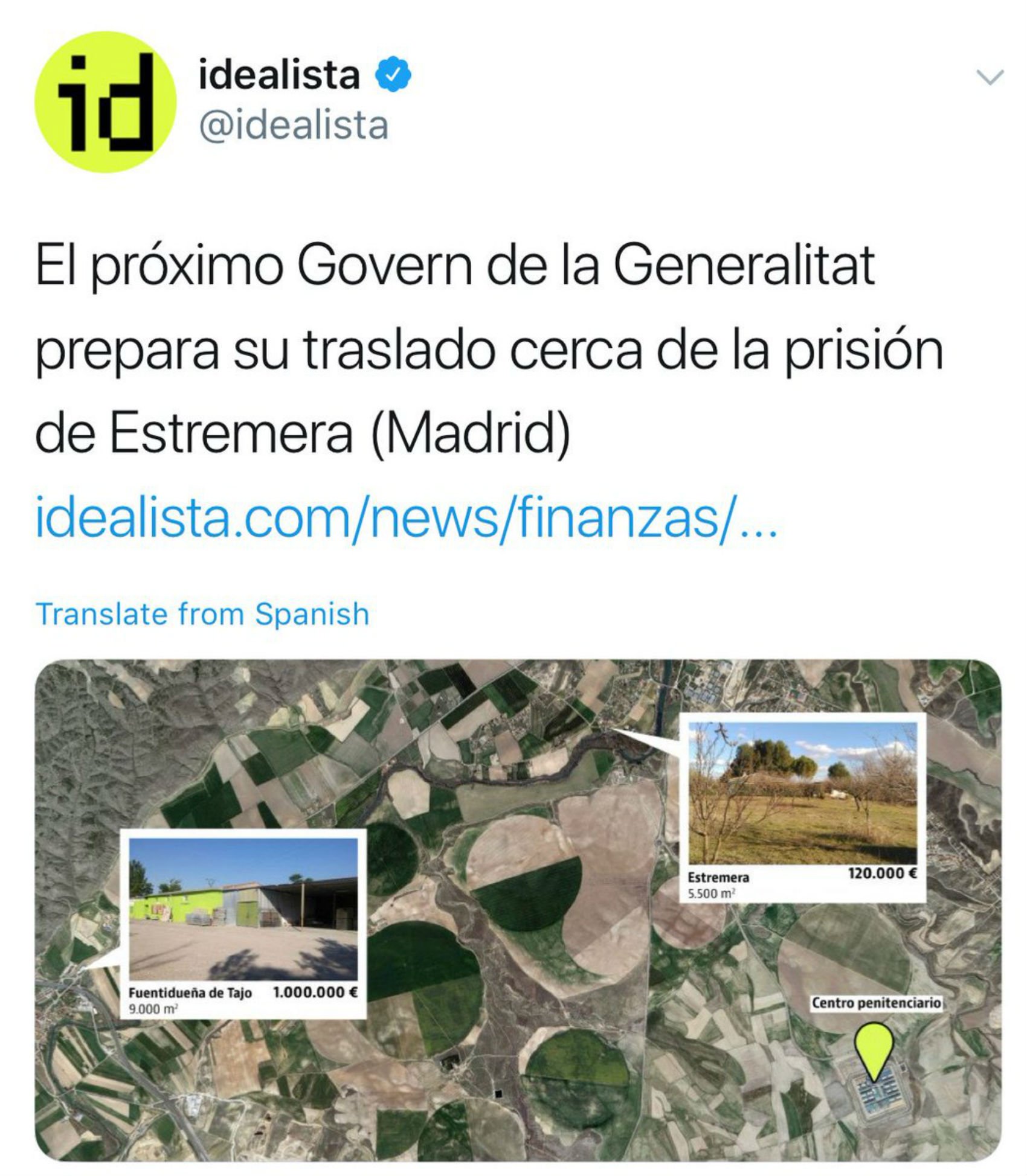 Un portal immobiliari es burla dels presos polítics amb una innocentada