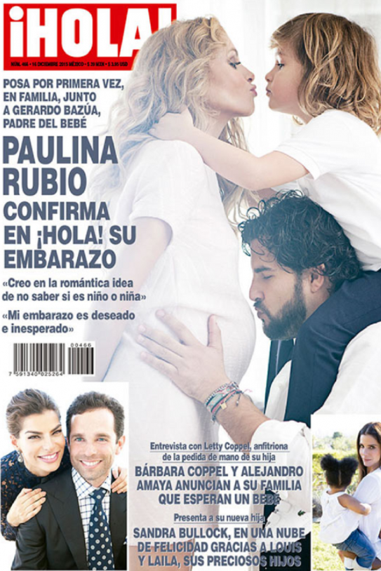 Paulina Rubio embarazo  hola