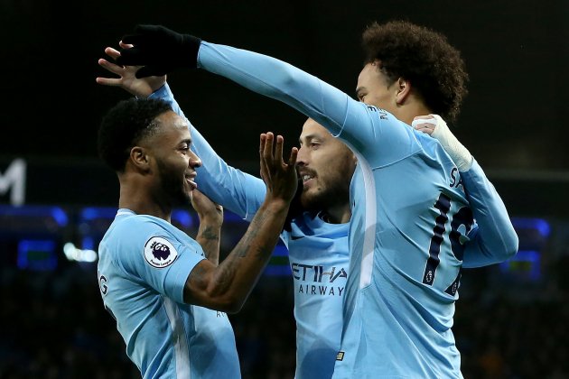 Sterling David Silva Sané Manchester City Efe