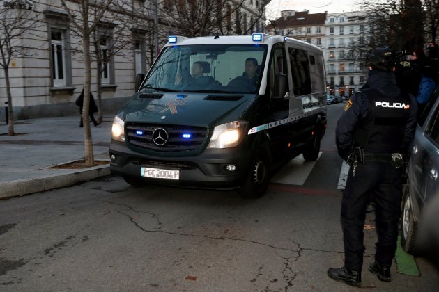 Entrada declaració Jordi Sànchez Jordi Cuixart Joaquim Forn Tribunal Suprem / Efe Entrada declaració Jordi Sànchez Jordi Cuixart Joaquim Forn Tribunal Suprem / Efe