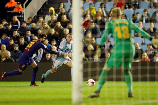 Barça Celta Piqué Cillessen Aspas Copa Rey EFE
