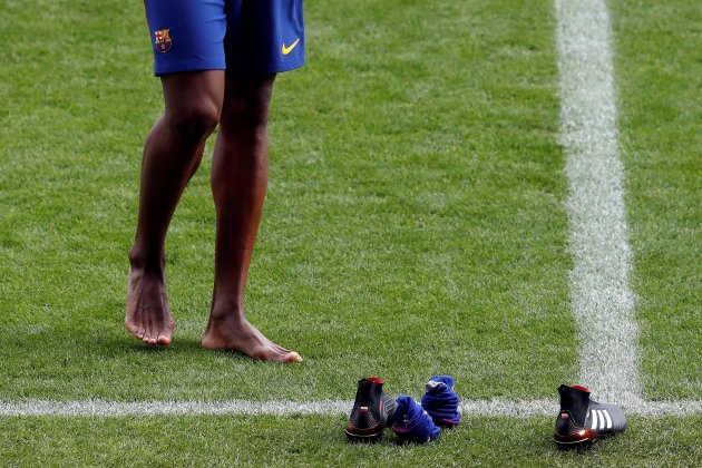 Yerry Mina presentación Camp Nou Barça Efe